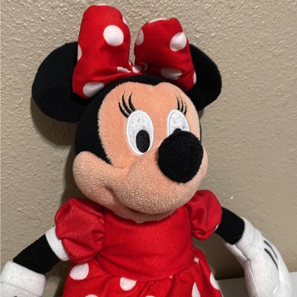 Disney Minnie Mouse Red Polka Dot Dress Plush 12” Stuffed Figure Toy - Picture 2 of 4